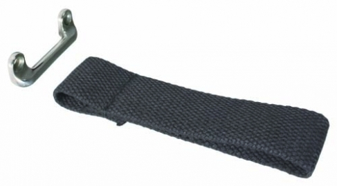 Cargo door check strap short with polished cleat