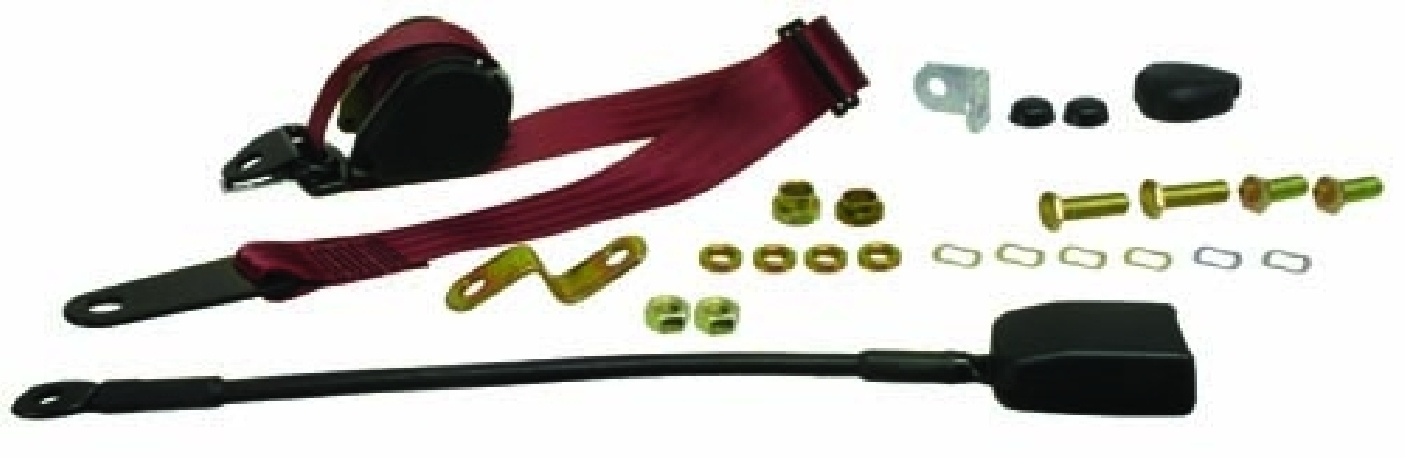 Front Seat Belt Inertia Modern Buck Stalk W/Thru Burgundy