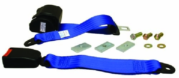 Cinturon de Seguridad, Hebilla Moderna, Inertia, Trasera, Azul, T2