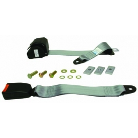 Rear Seat Belt Inertia Modern Buckle All Webbing Grey