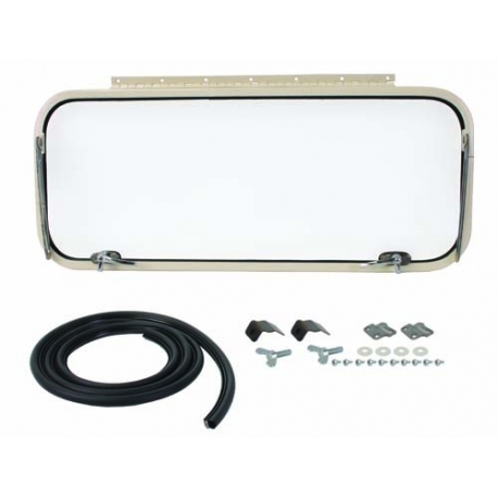 Rear safari window kit, white frame T2 55-63