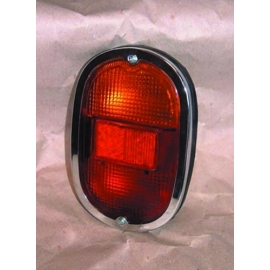 Taillight, complete, 62-71 with chrome trim & twin bulb