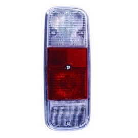 Rear Lamp Lens, Left or Right, Clear/Red/Clear, Baywindow 72