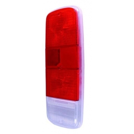 Rear Lamp Lens, Left or Right, Red/Red/Clear, Baywindow 72-7