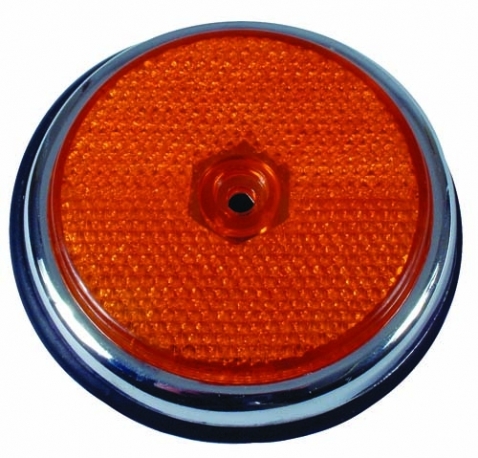 Side Reflector, Round, USA, Amber, Baywindow 1968