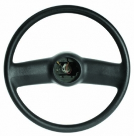 Steering Wheel, Black, Brazil, Kombi 97-14, German Bay 74-