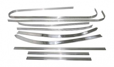 Embellecedores deluxe de aluminio, 13 piezas, Samba, 13 o 23, Volante a la izquierda  T1 Split 1951-1963