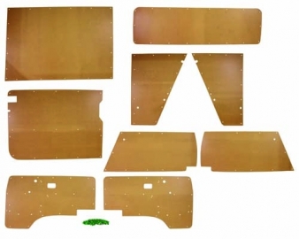9 Piece Interior Bare Wood Panel Kit, RHD, T25 84-92