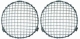 Headlamp Grilles, 1968 , Pair, Fits inside trim