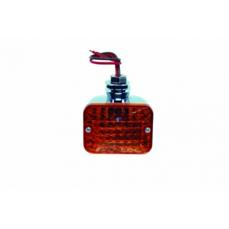 Mini tail light, chrome, amber