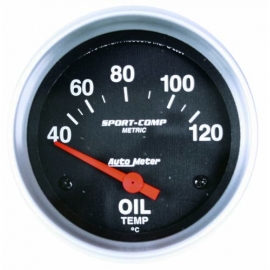 Oil temp gauge 2 5/8 S/Comp 40-120C with sende