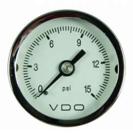 Pressure gauge,0-15 lbs, Fuel, NOT FI, white, dire ]