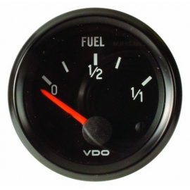 VDO Fuel Gauge, 52mm, Black Cockpit, for universal sender