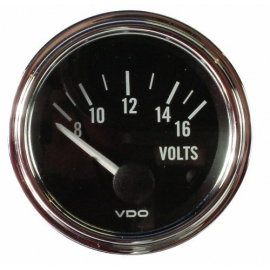 VDO Voltmeter, 52mm, Series 1, Chrome/Black