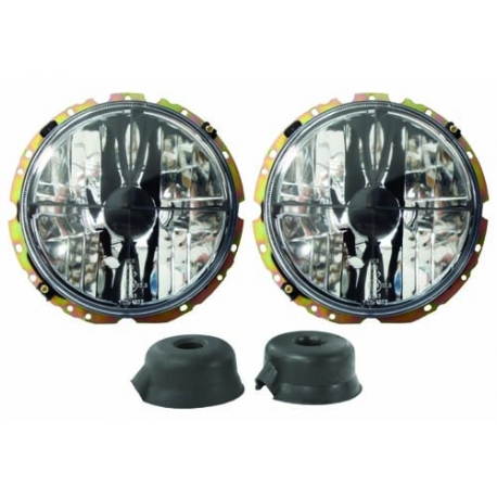 Headlamps, Mk1 Golf & Cabrio Crystal Crosshair RHD Pair