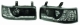 Headlamp Set, Black, Audi Style Led, Short Nose, T4 90-03