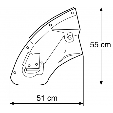 Chapa de Reperacion, Soporte de Paragolpe, delantero, Izquiedo, 1.36, 8/67