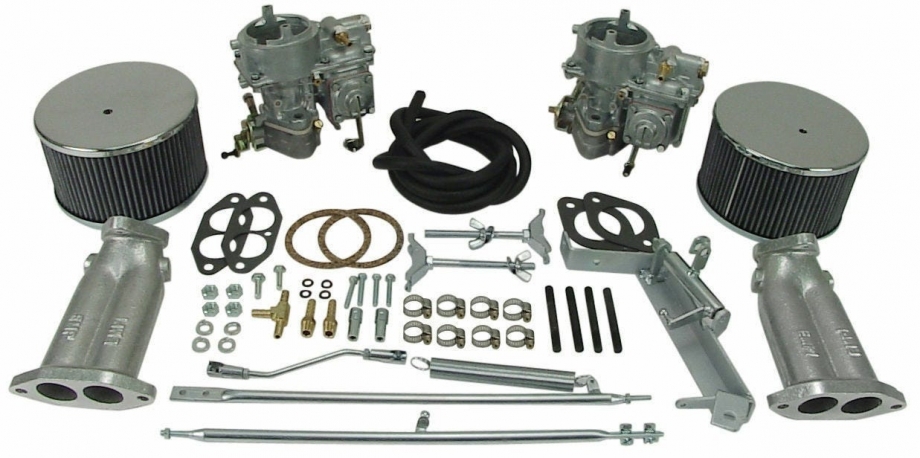 Kit Doble Carburacion 40mm, Sin Starter, Motor tipo 1 Admisión Doble, EMPI/SOLEX