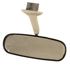 Rear View Mirror, Anti Dazzle, White Stem, Baywindow, Repro